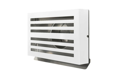 K�chenabluftgitter Abluftgitter L�ftungsgitter f�r Dunstabzug aus Edelstahl mit isolierter R�ckstauklappe DN 150 - Wei� - RAL 9010