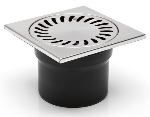 Duschablauf Badablauf Bodenablauf 150 x 150 mm DNS 110 N in Edelstahl (323 N)