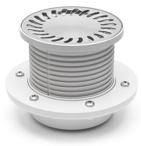 Duschablauf Edelstahl  137mm rund  DN 50   incl Dichtungsmatte  430 391 1 