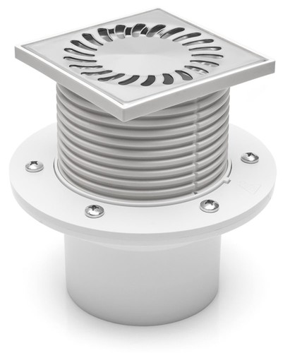 Duschablauf   Badablauf  Edelstahl 122x122 mm  DN 110 421 