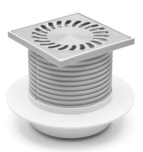 Duschablauf Edelstahl  122x122 mm  DN 50  incl Dichtungsmatte 420 L 391 1