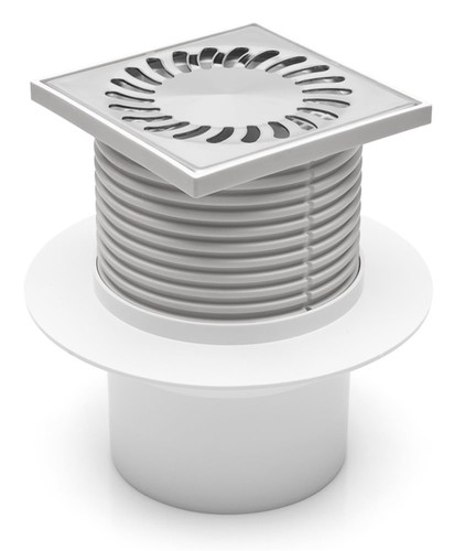 Duschablauf  Edelstahl 122x122 mm  DN 110  incl Dichtungsmatte 421 L 391 1