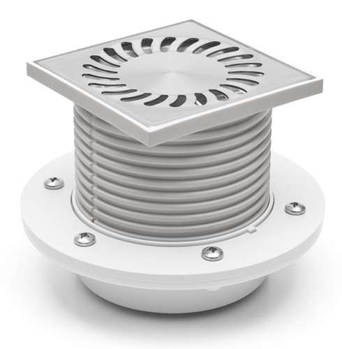 Duschablauf Edelstahl 122x122 mm  DN 50 incl Dichtungsmatte  420 391 1 