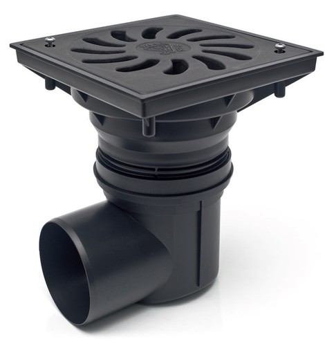 Hofablauf  Gu�eisenrost befahrbar  Belastung bis 12500 kg  245x245 mm 329 V z 