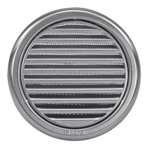 Edelstahl L�ftungsgitter Deckma� 146 mm rund mit Flansch Insektenschutz NVM125