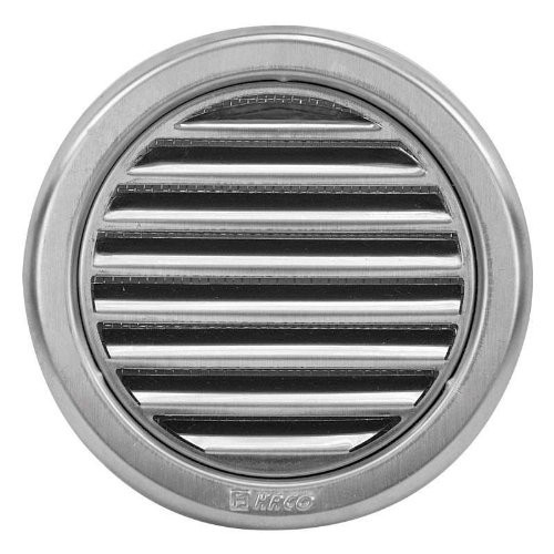 Edelstahl L�ftungsgitter Deckma� 127 mm rund mit Flansch Insektenschutz NVM100