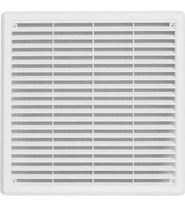 L�ftungsgitter 300x300mm Abluftgitter aus ASA Kunststoff mit Insektenschutz wei�