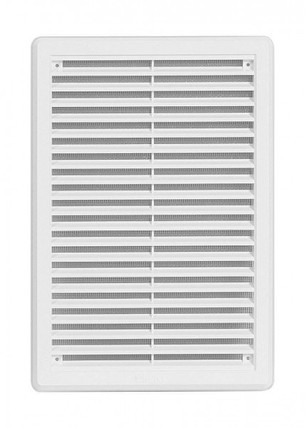 L�ftungsgitter H 300xB 200mm Abluftgitter aus ASA Kunststoff Insektenschutz wei�