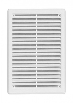 L�ftungsgitter H 250xB 175mm Abluftgitter aus ASA Kunststoff Insektenschutz wei�
