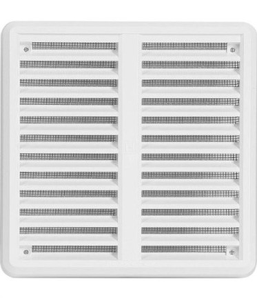 Lftungsgitter 150x150mm Abluftgitter aus ASA Kunststoff mit Insektenschutz wei
