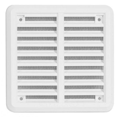 L�ftungsgitter 100x100mm Abluftgitter aus ASA Kunststoff mit Insektenschutz wei�