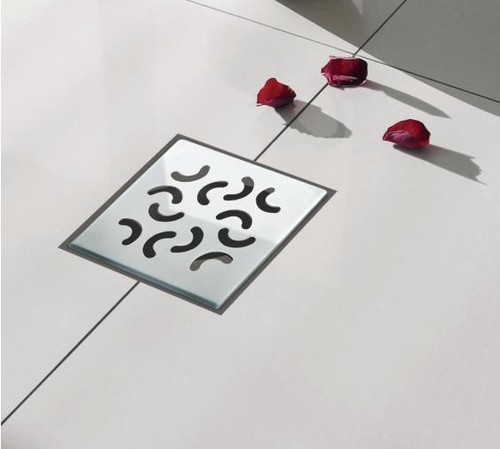 Duschablauf Bodenablauf DN 50 senkrecht Edelstahl Dichtungsfolie (Cube3 + 391/1)