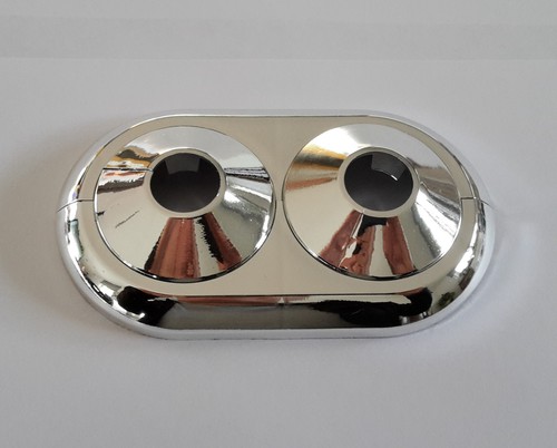 5 St�ck Doppelrosetten verchromt   12 mm