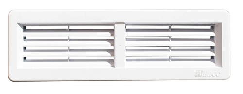 L�ftungsgitter aus ASA-Kunststoffwei� 220x55mm