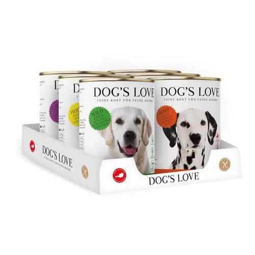 DOGSLOVE Hunde Nassfutter ADULT Multipack 6x400g