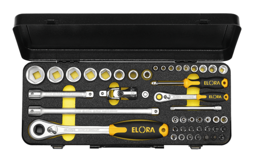 ELORA Steckschl�ssel-Satz 1/4 Zoll & 1/2 Zoll, 46-teilig