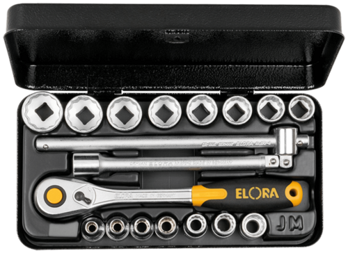 ELORA Steckschl�ssel-Satz 3/8 Zoll, 18-teilig
