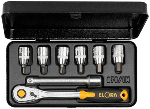 ELORA Steckschl�ssel-Satz 3/8 Zoll, 8-teilig