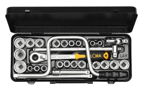 ELORA Steckschl�ssel-Satz 1/2 Zoll Sechskant-Eins�tze, 28-teilig