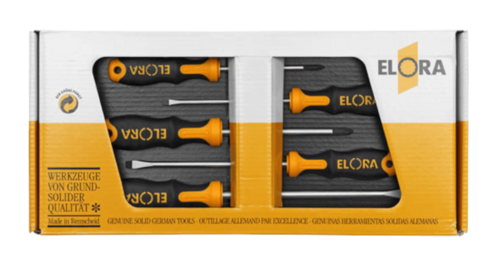 ELORA Schraubendreher-Set, Schlitz + PH Kreuzschlitz, 5-teilig