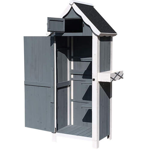 Holz Gartenschrank 77x54x179 cm