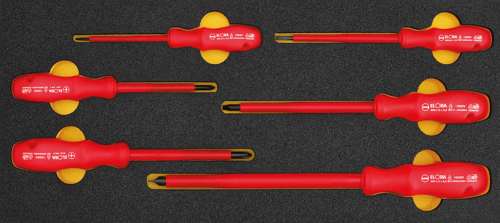 ELORA Werkzeugwagen Einlage VDE-Schraubendreher,18,9x41cm