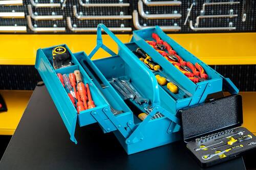 ELORA Werkzeugkoffer plus 76-teiliges Elektriker-Werkzeugset