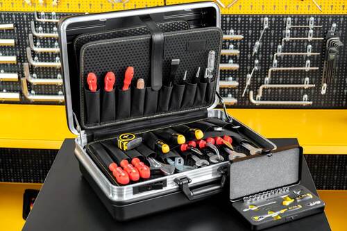 ELORA Werkzeugkoffer mit 76-teiligen Elektriker-Werkzeugset