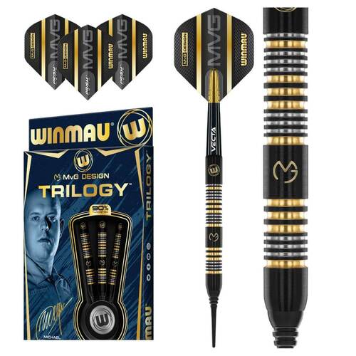 Winmau Softdart-Pfeile MvG Trilogy 90% Tungsten 20g