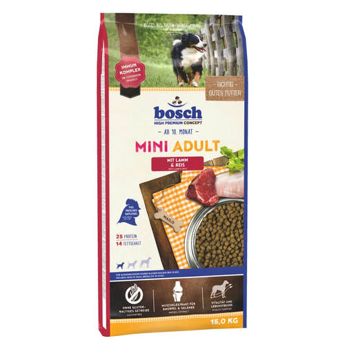 Bosch Hunde Trockenfutter Mini Lamm + Reis 