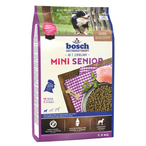Bosch Hunde Trockenfutter Mini Senior, glutenfrei 2,5kg