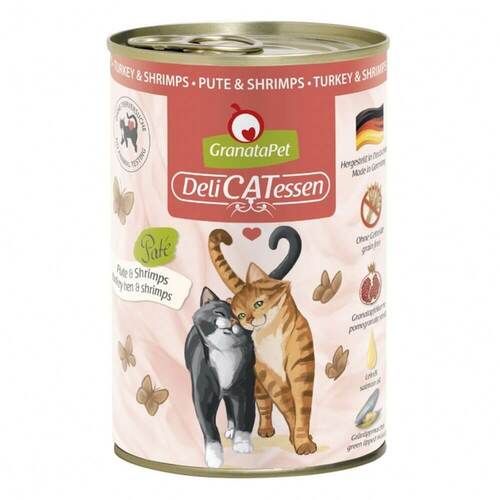 GranataPet Katzen Nassfutter Pute & Shrimps 6x400g
