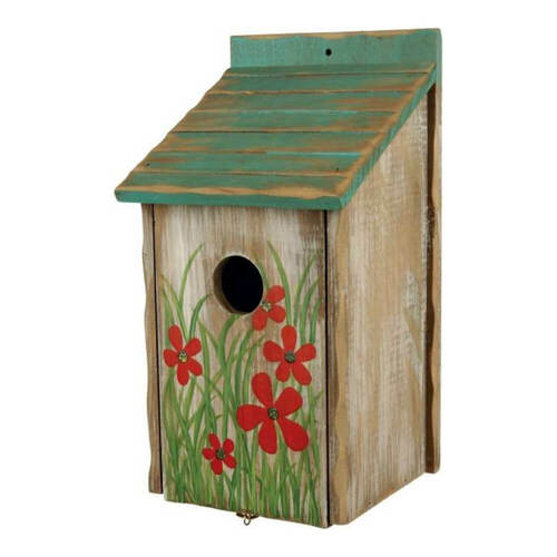 Trixie Holz Nistkasten mit Blumenmotiv