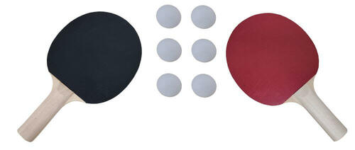 Charlsten Tischtennisschl�ger Set Beginner - 2 Schl�ger + 6 Tischtennisb�lle