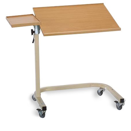 Beistelltisch KNUT, Buche, h�henverstellbar 61 - 108 cm, mit Seitenablage