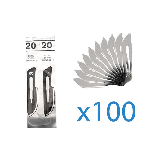 Skalpell, Skalpellklingen 100 St., Figur 20, gro�