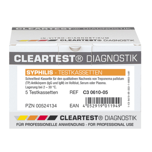 Cleartest� Syphilis, 5 Tests , Vollblut Serum und Plasma