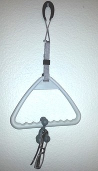 Triangelgriff gro� mit Haltefix Gnubbel grau, im Set f�r Pflege und Haushalt