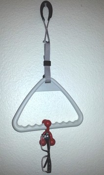 Triangelgriff gro� mit Haltefix Gnubbel rot, im Set f�r Pflege und Haushalt