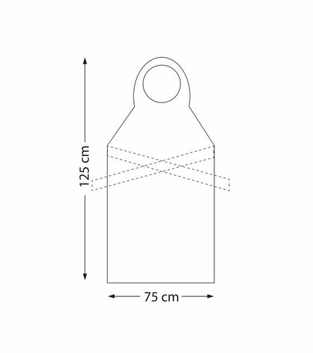 Einweg Sch�rze Kittel, PE Einmal-Sch�rzen, wei�, 75 x 125 cm, VPE = 100 St�ck