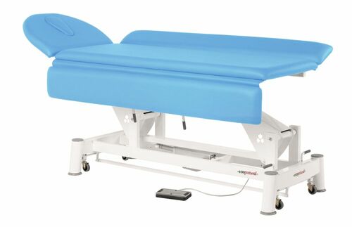 Therapieliege, Untersuchungsliege mit Gesichtsloch, elektr. div. Farben + Hocker