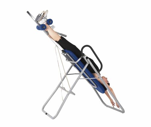 Massageliege, Inversionsbank mit grauem Rahmengestell, div. Farben