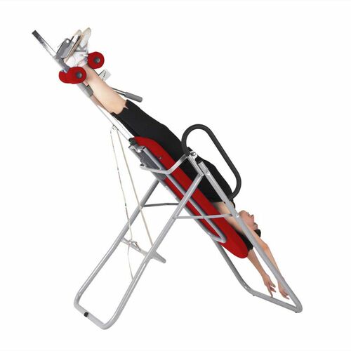 Massageliege, Inversionsbank mit grauem Rahmengestell, div. Farben 