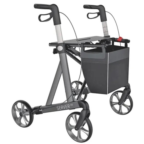 Server Rollator HD-Heavy Schwergewicht Rollator mit Tasche, belastbar bis 200 kg