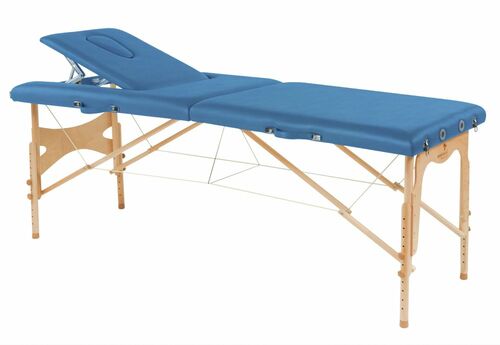 Behandlungsliege, Massageliege, Liege klappbar, mobil, H�he 57-85 cm, aus Holz 