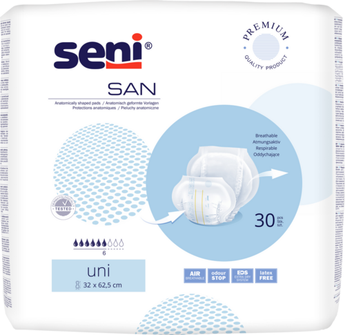 Seni San Uni - Anatomisch geformte Inkontinenzvorlagen