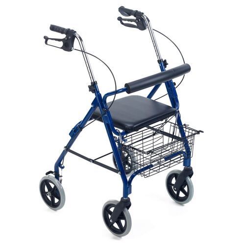 Teqler Rollator mit zusammenklappbarer Sitzfl�che und Einkaufskorb