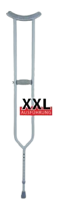 XXL Achselkr�cke aus beschichtetem Stahlrohr - Stabilit�t & Komfort f�r h�chste Anspr�che