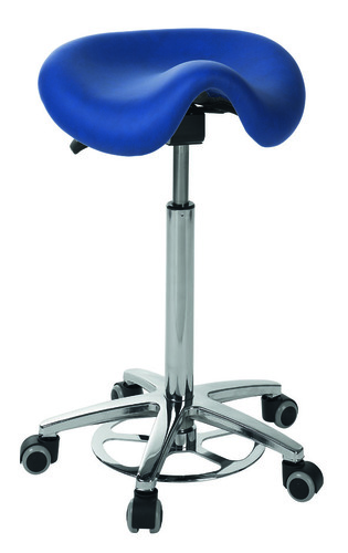 Hocker mit Aluminium 5 Sternenkreuz Derby-Sitz und Fu�ring