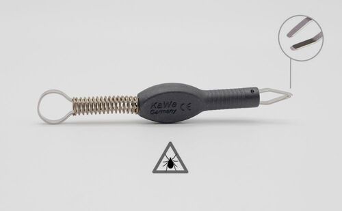 KaWe Zeckenpinzette, Zecken Pinzette, f�r Arzt Praxis Urlaub, Edelstahl